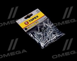 Заклепки алюмінієві, 4,0 х 16 мм, набір 50 шт. (TOPEX)