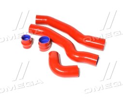 Патрубок інтеркулера FORD FOCUS (к-кт 5 шт., СИЛІКОН червоний) ПРЕМІУМ