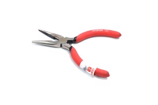 Довгогубці прямі 115мм, прецизійні, обливні двошарові рукоятки (INTERTOOL)