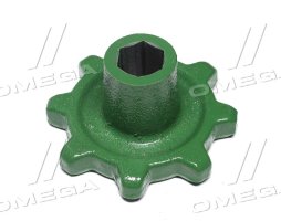 Звездочка верхняя привода цепи колосового элеватора комбайна JD9500/9640-9780, Z=8 (JD)