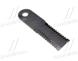 Нож измельчителя подвижный JD зубчатый 187X50X5 d=19,6 (H212698) (MWS)