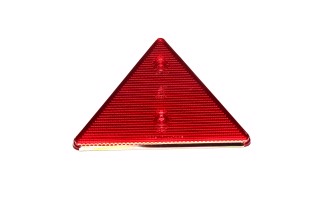 Відбивач-трикутник (катафот) (підкладка метал, червоний, 160x141x7)