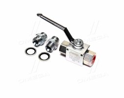 Кран кульовий гідравлічн. 2-х ход. G1/2 дюйма (М20x1,5-М20x1,5) (вир-во Gemels, Італія)