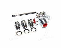 Кран кульовий гідравліч. 3х ход. G3/4 дюйма (М27*1,5-М27*1,5-М27*1,5) (вир-во Gemels, Італія)