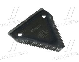 Сегмент ножа жатки Case 3020, 80x76x3; d=6,2мм. середня насічка, 18 зубів(47980548/D28274006)(Ri.ma)