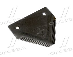 Сегмент ножа жатки Claas 73х76х3мм.d=5мм. cредняя насечка, 20 зубов (89508731/ 688959.0) (Ri.ma)