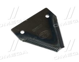 Сегмент ножа жатки NH 80х76х3мм. d=6,2мм. мелкая насечка, 24 зуба (87728900, 47983317) (Ri.ma)