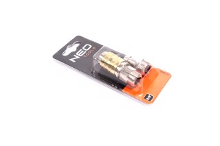 З'єднувач пневматичний різьбовий-куплунг прямий 3/8 зі штуцером сталь-латунь (NEO)