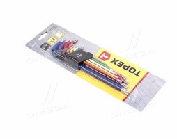 Шестигранні гайкові ключі Torx, Т10-Т50 мм, комплект з 9 шт.(TOPEX)