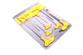 Шестигранні гайкові ключі HEX з Т-ручкою, набір з 8 шт.(TOPEX)