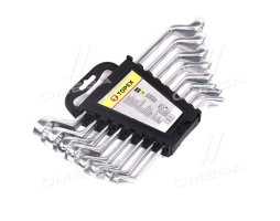 Вигнуті бивні гайкові ключі, 6-22 мм, набір 8 шт.(TOPEX)