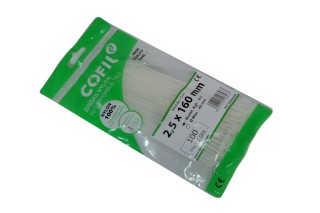 Хомут пластиковий 2,5 х160мм. білий (100шт) (Cofil)