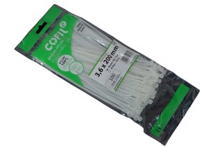 Хомут пластиковый 3,6х200мм. белый (100шт) (Cofil)