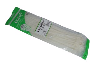 Хомут пластиковый 4,8х300мм. белый (100шт) (Cofil)