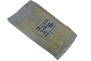 Хомут пластиковый 7,6х200мм. белый (100шт) (Cofil)