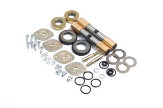 Шкворень в комплекте ГАЗЕЛЬ Р1 (крышки усилен,РОЛИКОВЫЕ подш, втулки ЛАТУНЬ Л 90,к-кт а/м)(DETALKA)