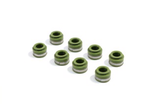 Сальник клапана Камаз (зеленый ФТОРСИЛИКОН, к-кт 8 шт.) (DETALKA)