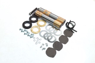 Шкворень в комплекте ЗИЛ 130 Р0 D=38 (полный к-кт на 2-а поворотных кулака, втулки Л 90) (DETALKA)