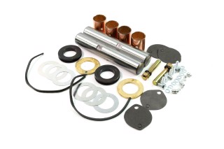 Шкворень в комплекте ЗИЛ 130 Р0 D=38 (полный к-кт на 2-а поворотных кулака,втулки биметал) (DETALKA)