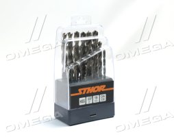 Набір свердл по металу STHOR HSS. O= 1,0-10,0 мм, 19 шт. [5/30](VOREL)