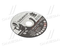 Диск відрізний по металу/нержав. сталі SAMURAI ТМ VIROK : O= 125х22.23 мм, t= 1.0 мм (25шт/уп)(VOREL