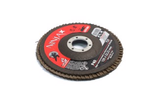 Круг лепестковый шлифовальный NINJA Zirconium: Т27, 125х22 мм, Р40, Al, Inox, Steel [10/200шт. уп](V