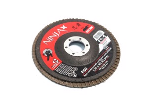 Круг лепестковый шлифовальный NINJA Zirconium: Т27, 125х22 мм, Р60, Al, Inox, Steel [10/200шт. уп](V