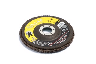 Круг лепестковый шлифовальный NINJA выпуклый: Т29, 125х22 мм, Р60 (10/200 шт. уп)(VOREL)