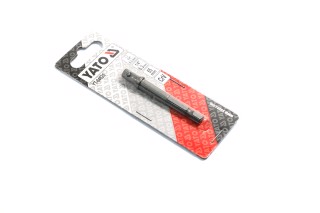 Тримач-адаптер торцевих головок YATO : HEX- 1/4" - квадрат- 1/4", L= 65 мм, Cr-V [40/120](YATO)