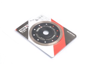 Диск відрізний алмазний YATO O= 125x1.6x10x22.2мм по гресу, склу, кераміці. мокрий/сухий різ[20/100]