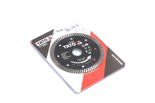 Диск відрізний алмазний по гресу,кераміці "TURBO" YATO O=125x1.3x10x22.2мм,в мокрому і сухому режимі