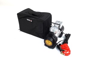 Компресор автомобільний 12 В, 180 Вт, тиск- 1 MПа, 40л/хв, шланг- 1м, кабель- 3 м (YATO)