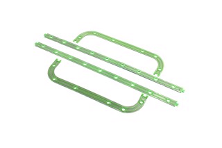 Прокладка картера масляного ЯМЗ 236 АРМИРОВАННАЯ (зеленый ФТОРСИЛИКОН, 30 отверстий) (DETALKA)