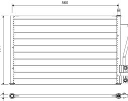 Конденсатор кондиціонера FORD FIESTA (вир-во VALEO)