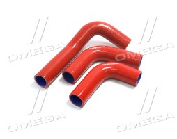 Патрубок радиатора ГАЗЕЛЬ БИЗНЕС, 2705 с двиг. 4216 (красный силикон, комплект 3 шт.)