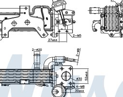Радіатор віпрацьованних газів VAG (вир-во Nissens)