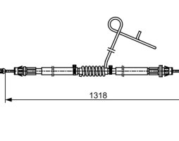 Трос ручного гальма FORD задн. (BC2559) (вир-во BOSCH)