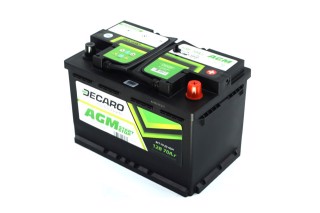 Акумулятор 70Ah-12v DECARO AGM Start-Stop (278х175х190), R, EN760