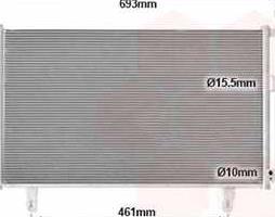 Конденсор кондиціонера Subaru Forester 19+ (Van Wezel)