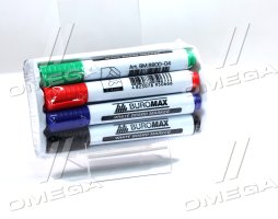 Набір маркерів Board 4 кольори + губка для дошки, Buromax