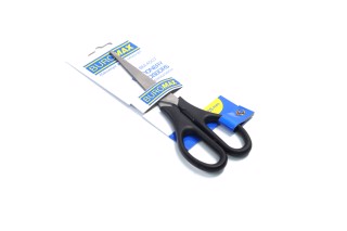 Ножиці 16 см, пластикові ручки, на блістері, чорні, Buromax