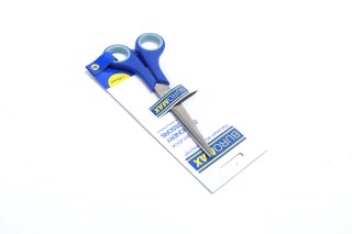 Ножиці 17,5 см, пласт.ручки, гумові вставки, на блістері, Buromax