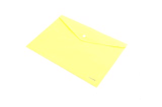 Папка пластикова, А-4 на кнопці, жовта, Axent Pastelini