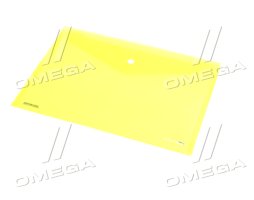 Папка пластиковая, А-4 на кнопке, прозрач. желт., Economix