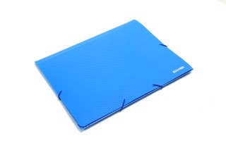 Папка-бокс, пластиковая А-4 на резин., 20мм, синяя, Economix