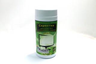 Серветки вологі для моніторів TFT та LCD (покращений матеріал), 100шт., Arnika