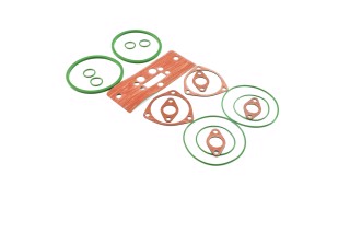 Р/к теплообменника и фильтра масляного КАМАЗ Е1,Е2,Е3 (9 наименований, NBR+паронит МБС) (DETALKA)