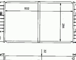 Радіатор охолодження двигуна FORD Escort 1.4 95- (вир-во NRF)