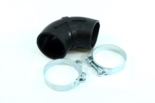 Патрубок турбокомпресора МТЗ, ПАЗ, ЗІЛ-5301 <Бичок> великий з хомутами  <ДК>