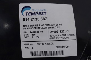 Подкрылок пер. лев. BMW 3 E46 01-05 (TEMPEST)